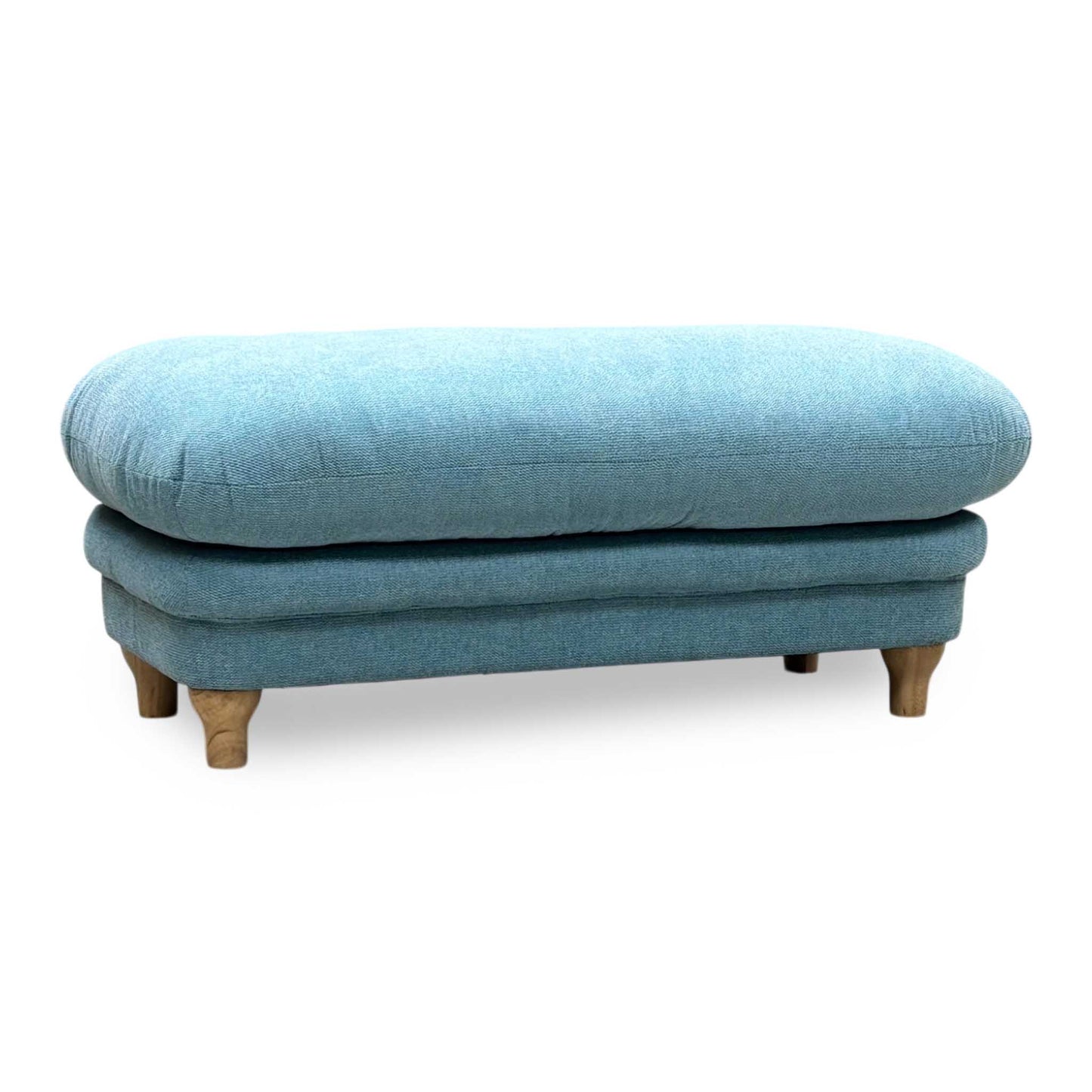 ‘Plumpton’ Duck Egg Blue Fabric Footstool