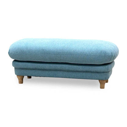 ‘Plumpton’ Duck Egg Blue Fabric Footstool