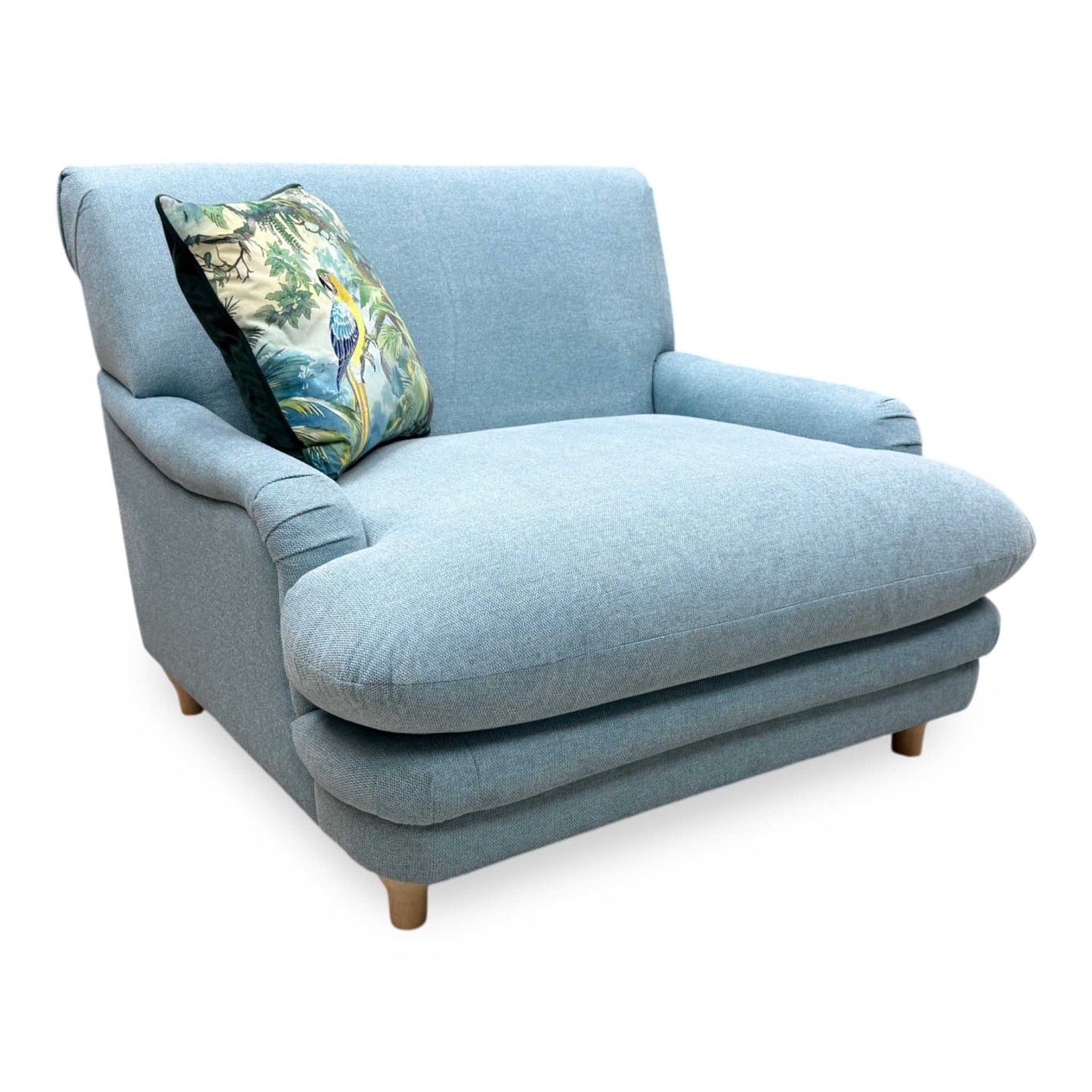 'Plumpton' Duck Egg Blue Fabric Armchair