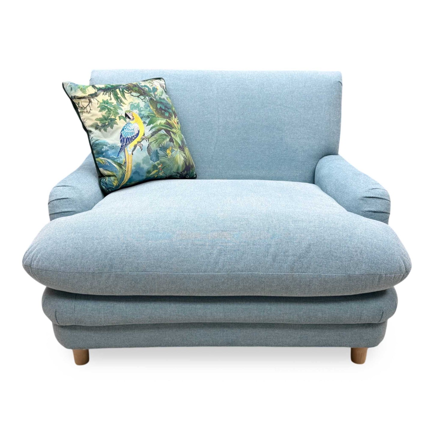 'Plumpton' Duck Egg Blue Fabric Armchair