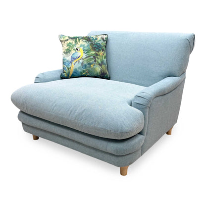 'Plumpton' Duck Egg Blue Fabric Armchair