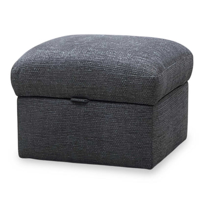 ‘New Bailey’ Charcoal Fabric Storage Footstool