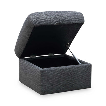 ‘New Bailey’ Charcoal Fabric Storage Footstool