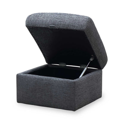 ‘New Bailey’ Charcoal Fabric Storage Footstool