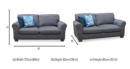 ‘New Bailey’ Charcoal Grey Fabric Sofa Bed