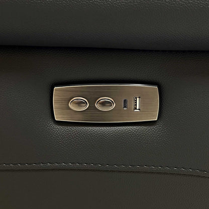 ‘Lorenza’ Black Leather Mix Power Recliner Armchair