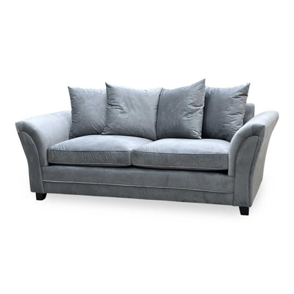 ‘Leila’ Grey Fabric 3 Seater Sofa