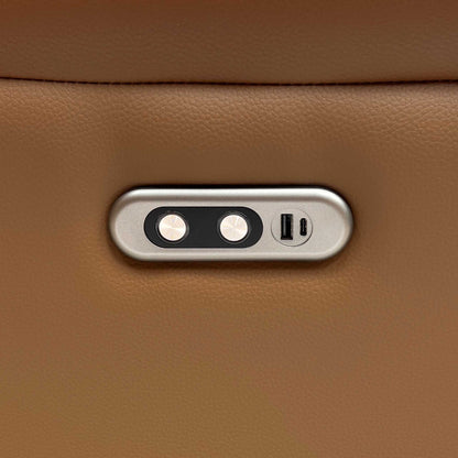 ‘Kingsmere’ Tan Brown Leather 2 Seater Power Recliner Sofa