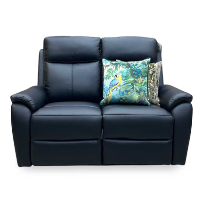 ‘Kingsmere’ Black Leather 2 Seater Power Recliner Sofa