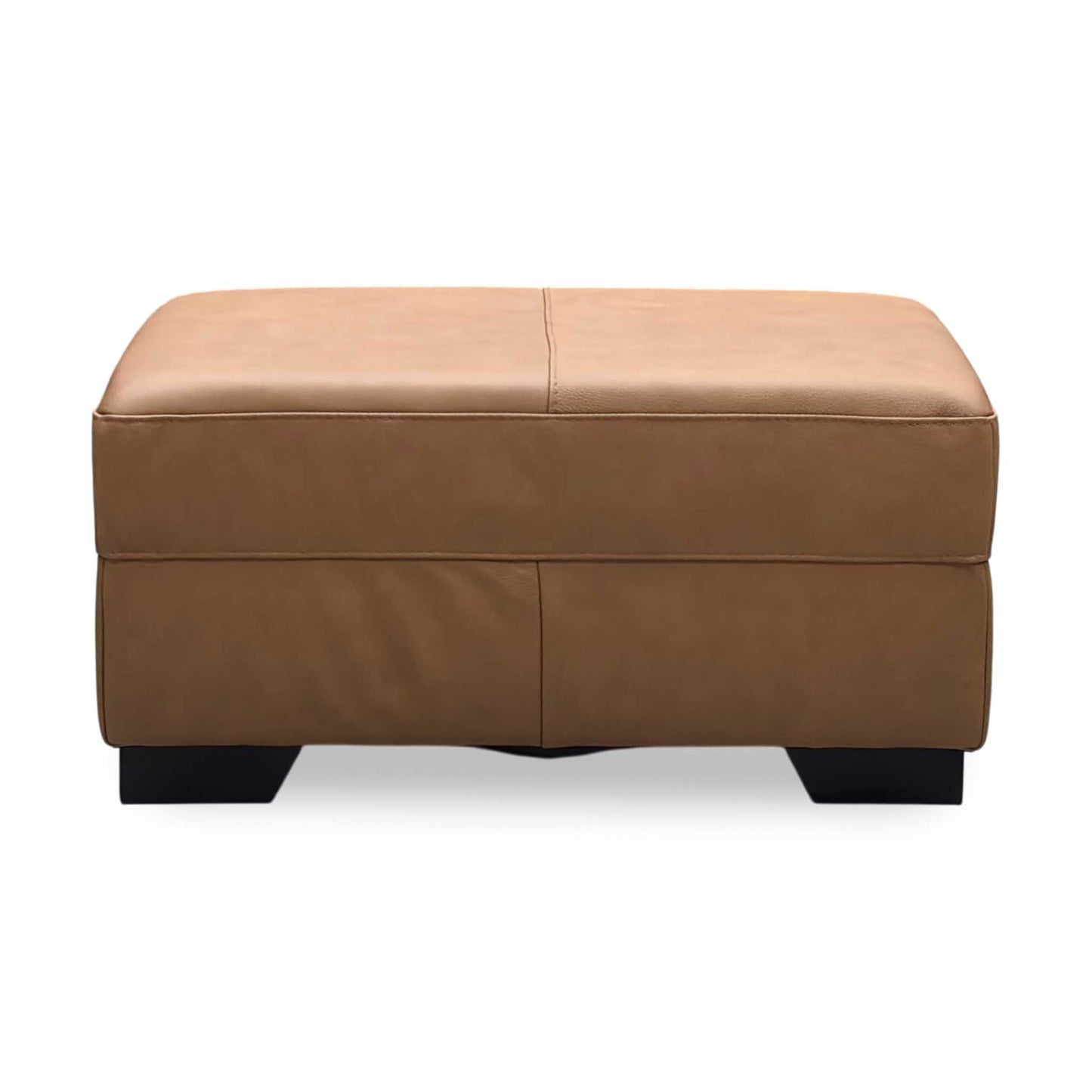‘Hampshire’ Brown Italian Leather Footstool