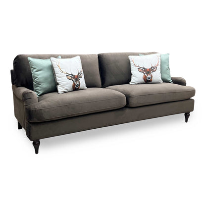 ‘Hampshire’ Cappuccino Brown Fabric 3 Seater Sofa