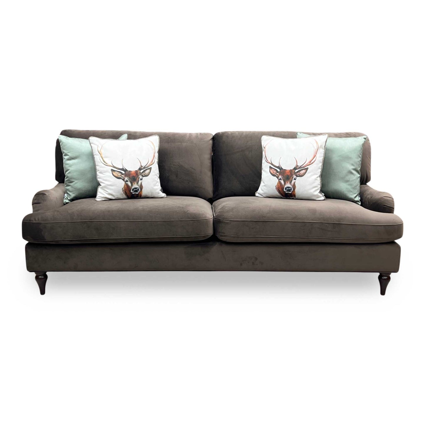 ‘Hampshire’ Cappuccino Brown Fabric 3 Seater Sofa