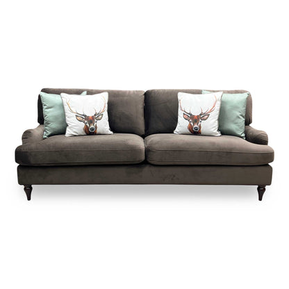 ‘Hampshire’ Cappuccino Brown Fabric 3 Seater Sofa