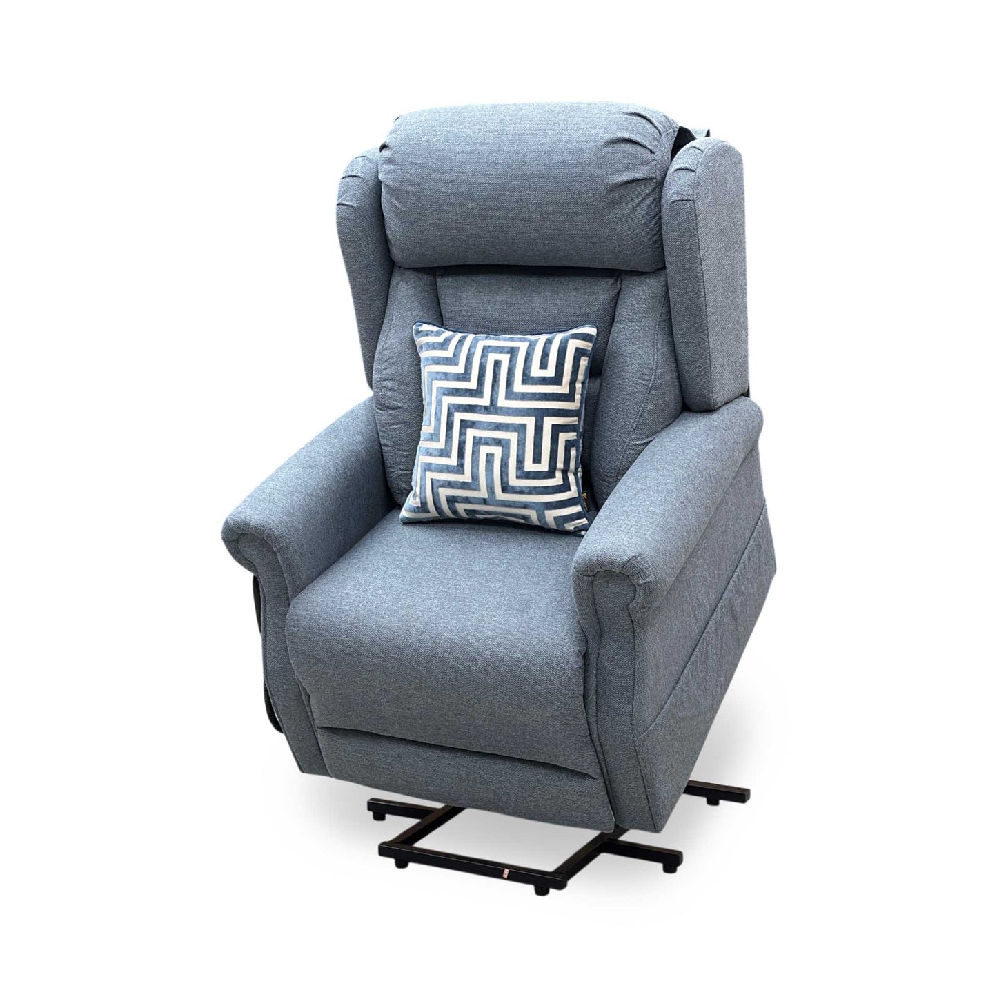 ‘Edin’ Grey Fabric Electric Rise and Recline Armchair