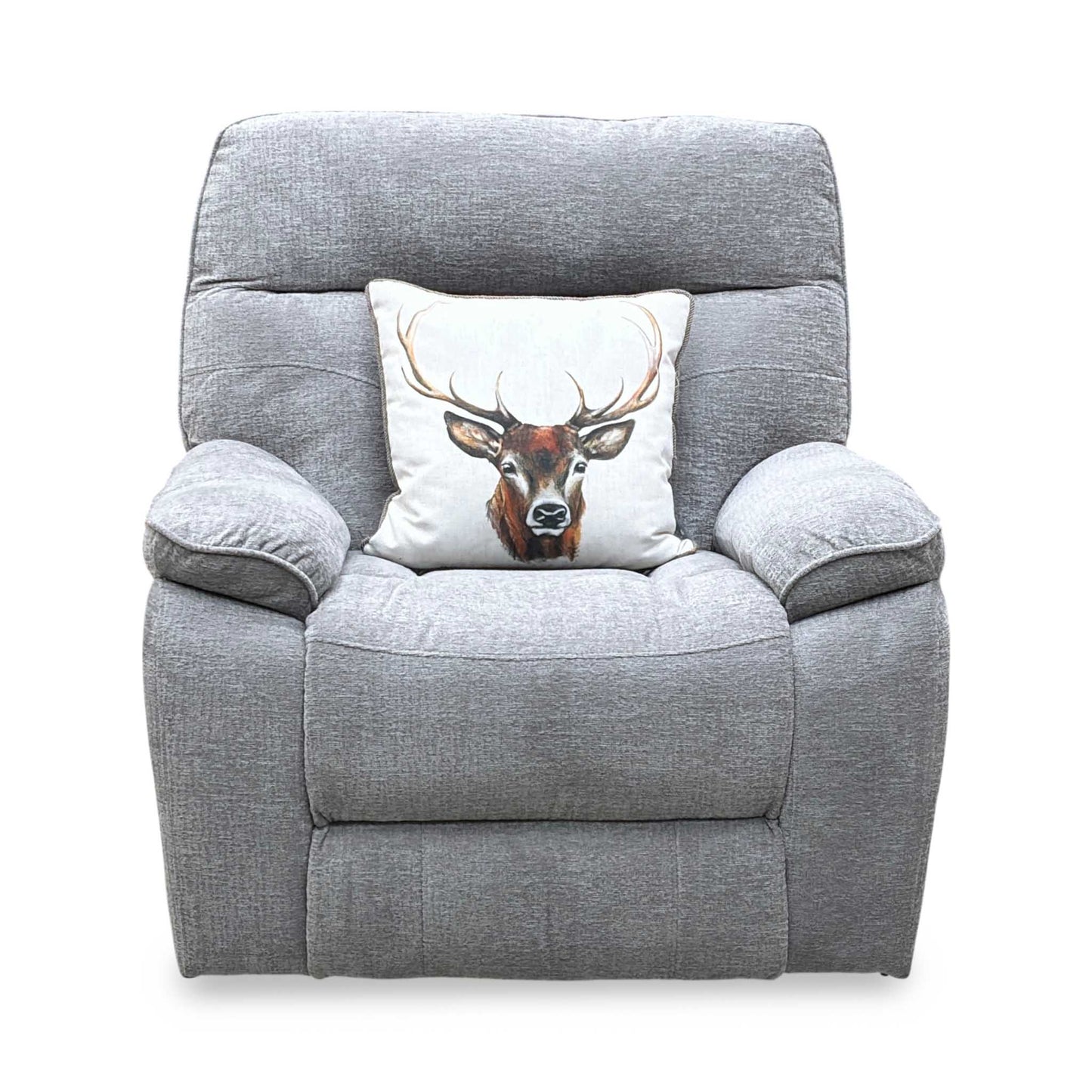 ‘Paulo’ Grey Fabric Electric Rise and Recline Massage Armchair with Heating Function