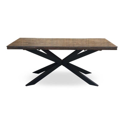 ‘Kiara’ Small Rectangular Dining Table with Black Legs