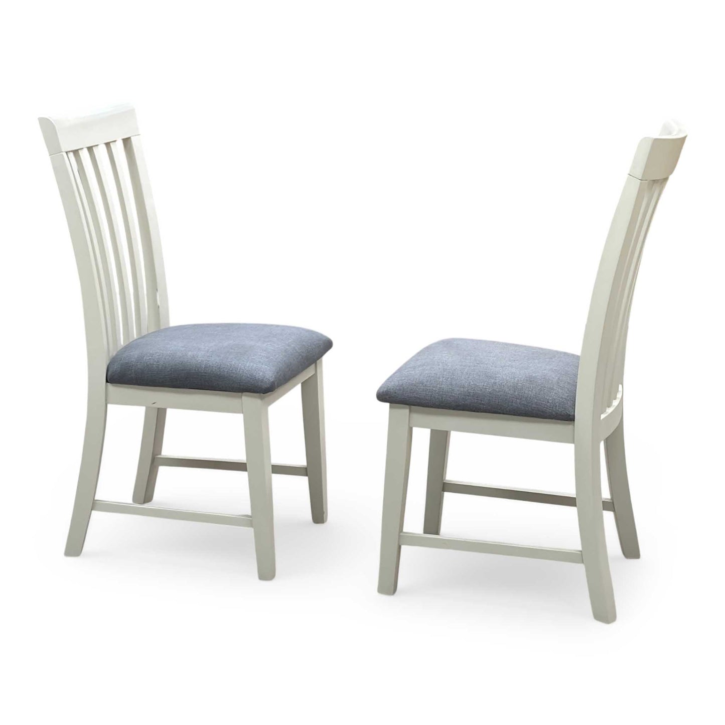 Side perspective profile view of a chair, demonstrating the supportive, slight recline angle of the high backrest and the balanced proportions of the front and rear taupe legs.