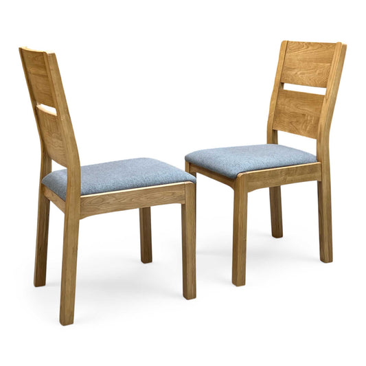‘Bakerloo’ Solid Oak wooden Pair of Dining Chairs