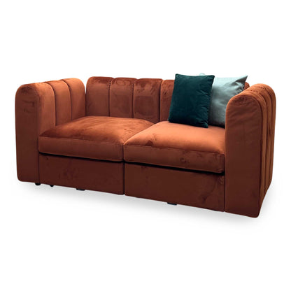 ‘New Sofables’ So Together Rust Orange Sofables Splendour Fabric 2 Seater Sofa