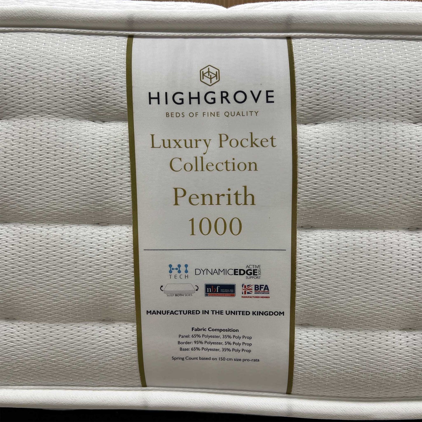 ‘Penrith’ 1000 Pocket Sprung Mattress - King