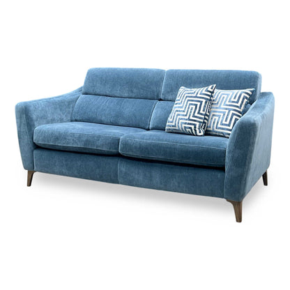 ‘Moderna’ Mht Airforce Blue Sw Linen Fabric 2 Seater Sofa