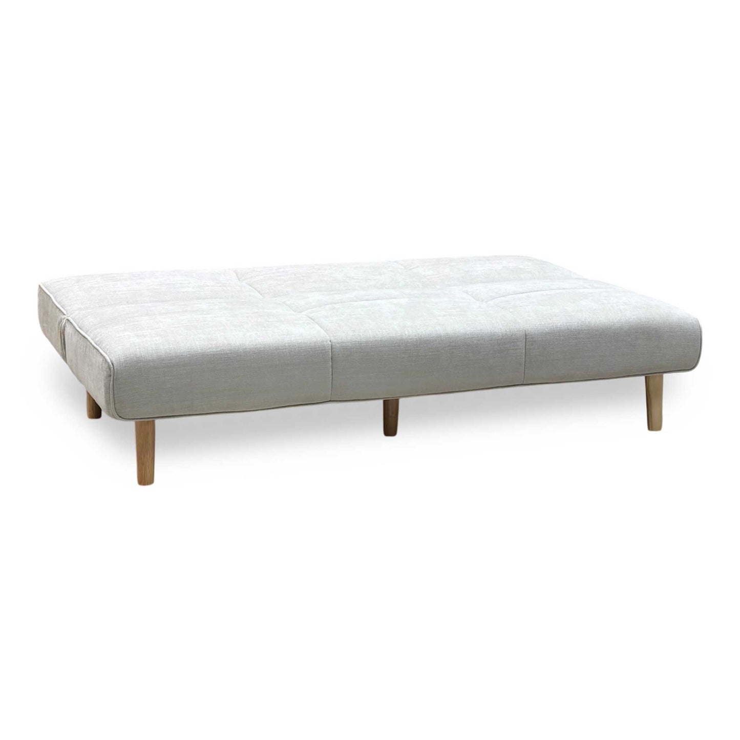 ‘Miyagi’ Beige Linen Fabric Futon Sofa Bed