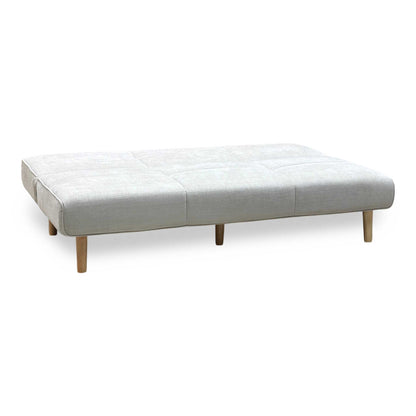‘Miyagi’ Beige Linen Fabric Futon Sofa Bed