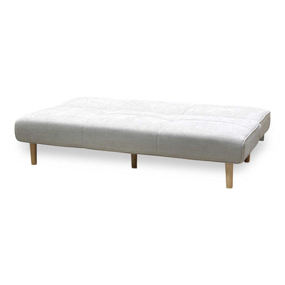‘Miyagi’ Beige Linen Fabric Futon Sofa Bed