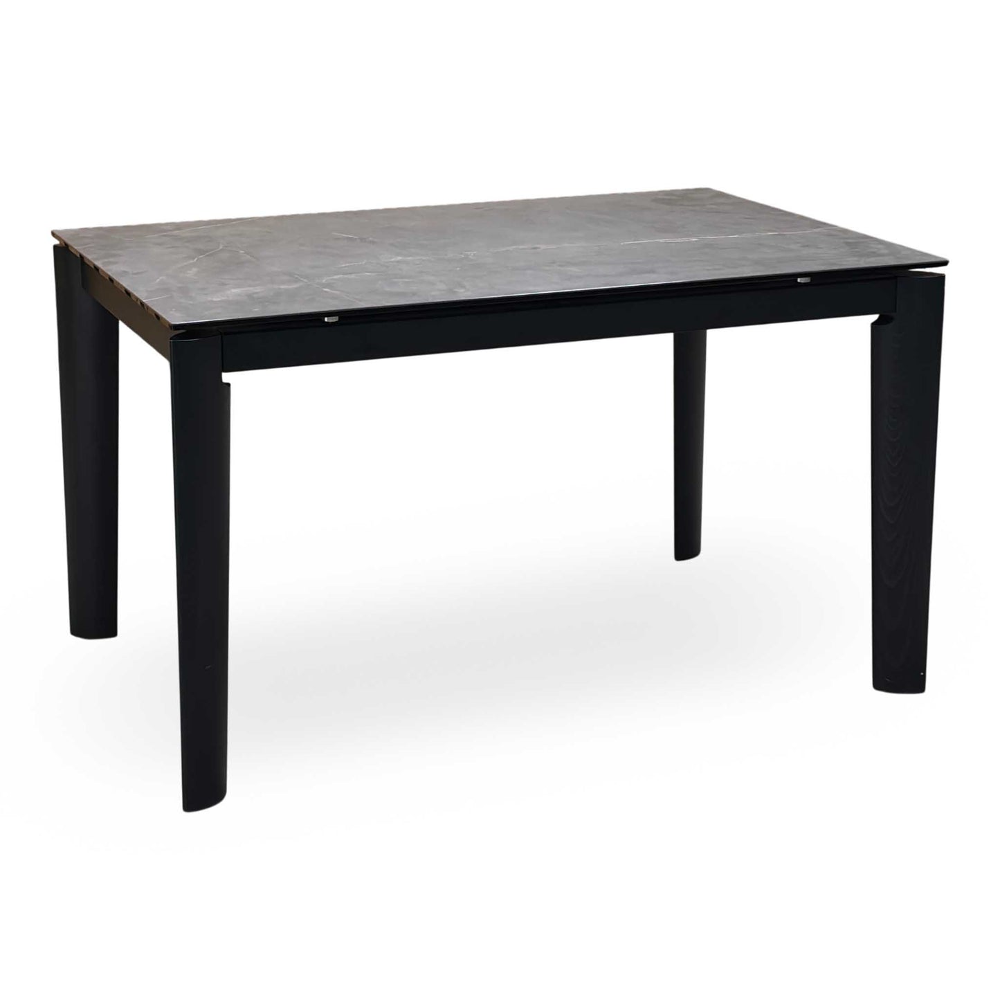 'Connubia ‘Rosa’ Brown Wdn Grp-Brz Ceramic Top Extending Dining Table with Wooden Legs Furniture Village