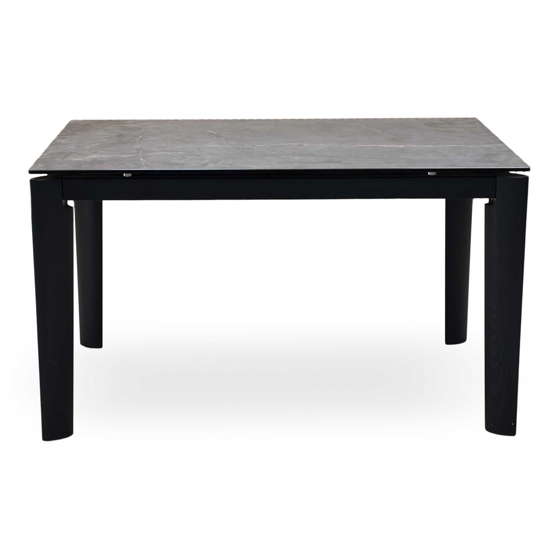 'Connubia ‘Rosa’ Brown Wdn Grp-Brz Ceramic Top Extending Dining Table with Wooden Legs Furniture Village