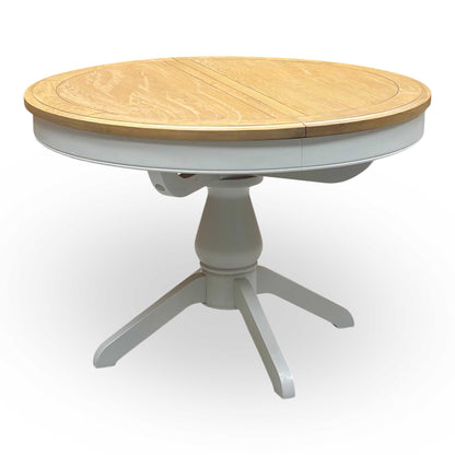Furnitureland ‘Hamilton’ Solid Oak Round Extending Dining Table Furniture Village