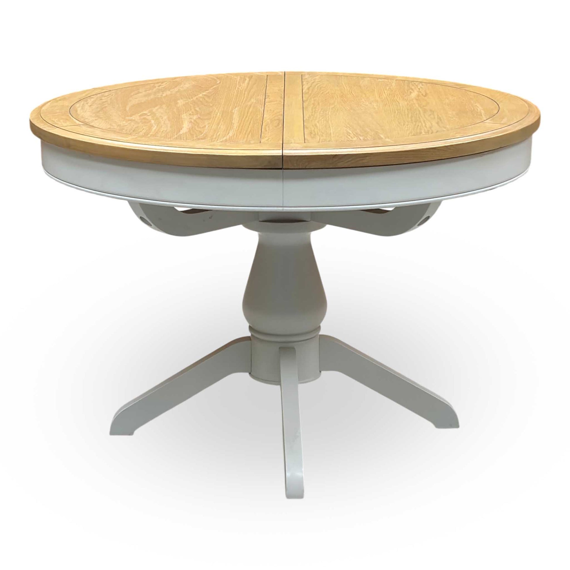 Furnitureland ‘Hamilton’ Solid Oak Round Extending Dining Table Furniture Village