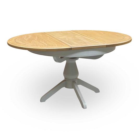 Furnitureland ‘Hamilton’ Solid Oak Round Extending Dining Table Furniture Village