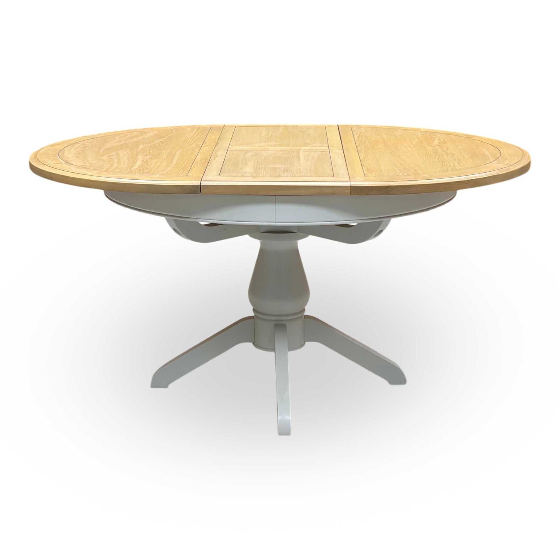 Furnitureland ‘Hamilton’ Solid Oak Round Extending Dining Table Furniture Village