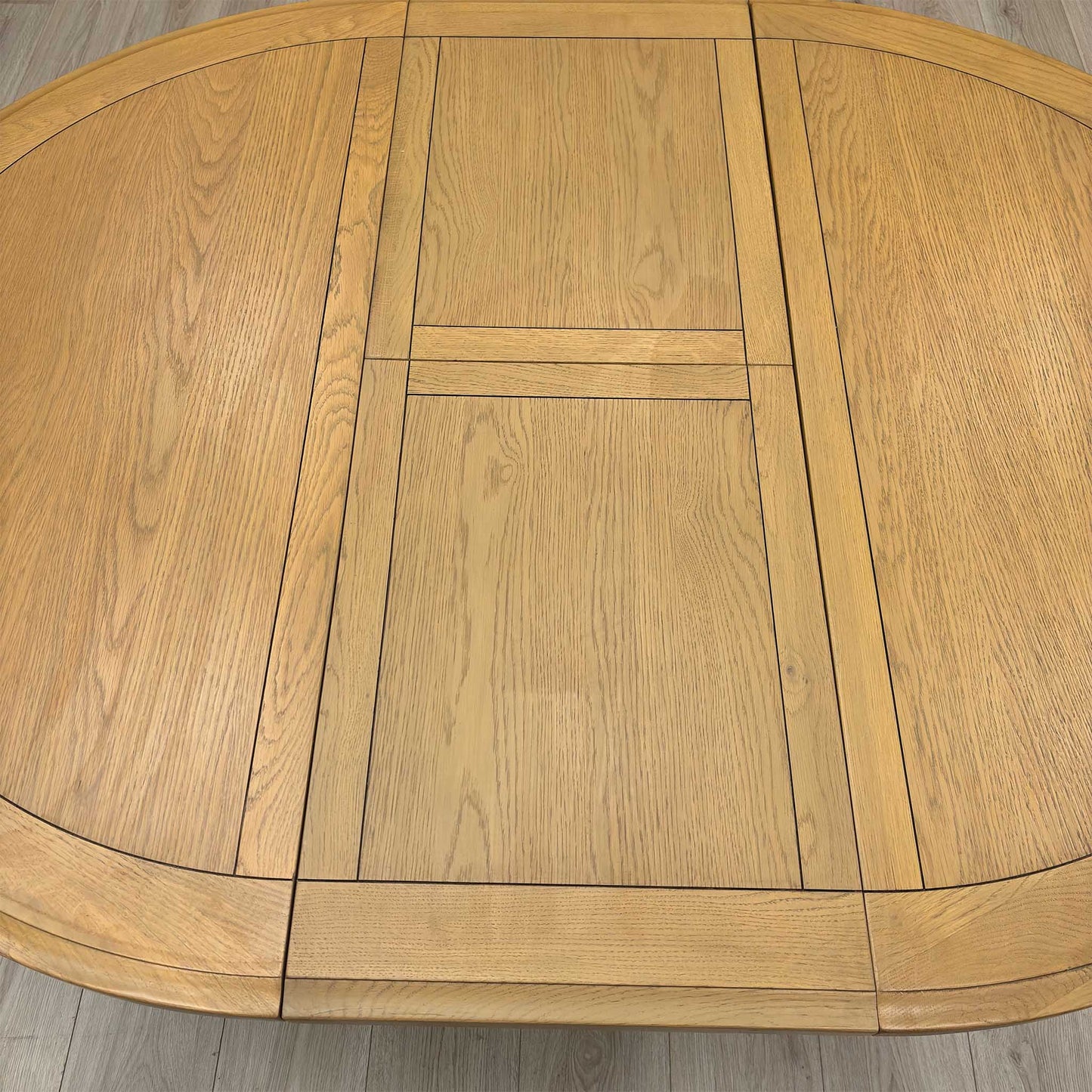 Furnitureland ‘Hamilton’ Solid Oak Round Extending Dining Table Furniture Village
