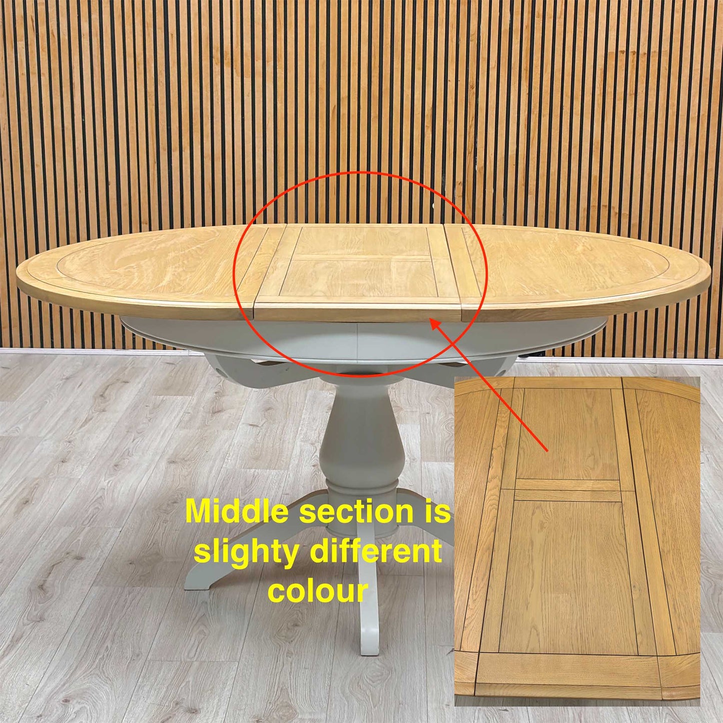 Furnitureland ‘Hamilton’ Solid Oak Round Extending Dining Table Furniture Village