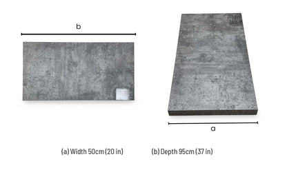 ‘Moon’ 50cm Extension Leaf for X Shaped Legs Dining Table