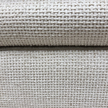 Duresta ‘Waldorf’ Ivory White Fabric with Grey Piping Footstool