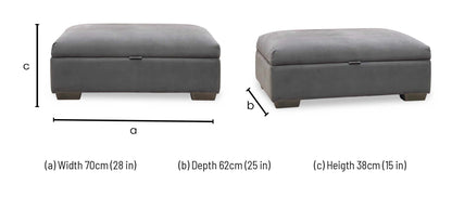 Parker Knoll ‘Hudson 23’ Brown Fabric Storage Footstool