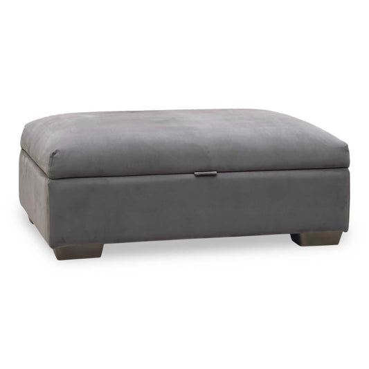Parker Knoll ‘Hudson 23’ Brown Fabric Storage Footstool