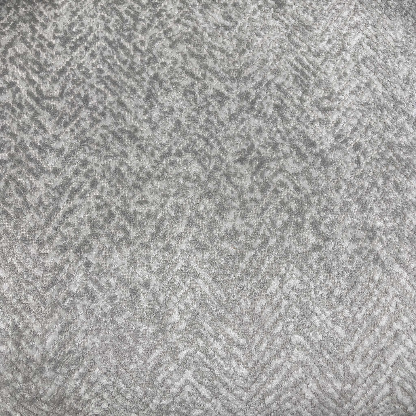 ‘Pandora’ Chevron Silver Fabric 3 Seater Sofa