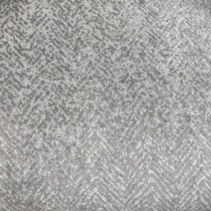 ‘Pandora’ Chevron Silver Fabric 3 Seater Sofa
