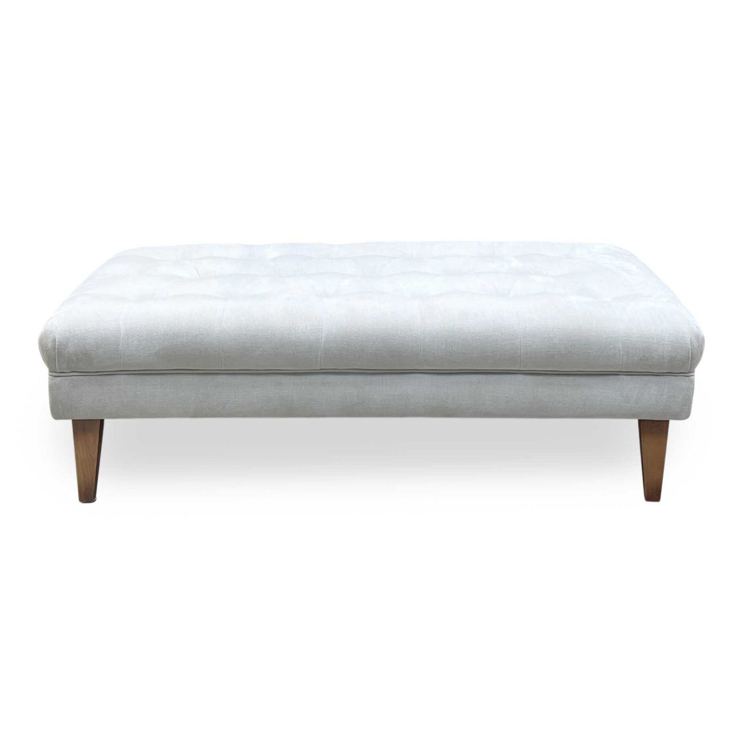 ‘Palace’ Oasis Silver Fabric Large Bench Footstool