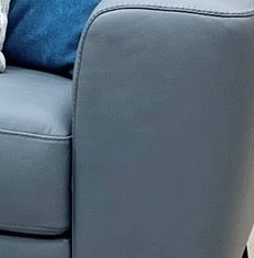 ‘Bocelli’ Tatto Grey 4370 Leather 2 Seater Sofa + Footstool