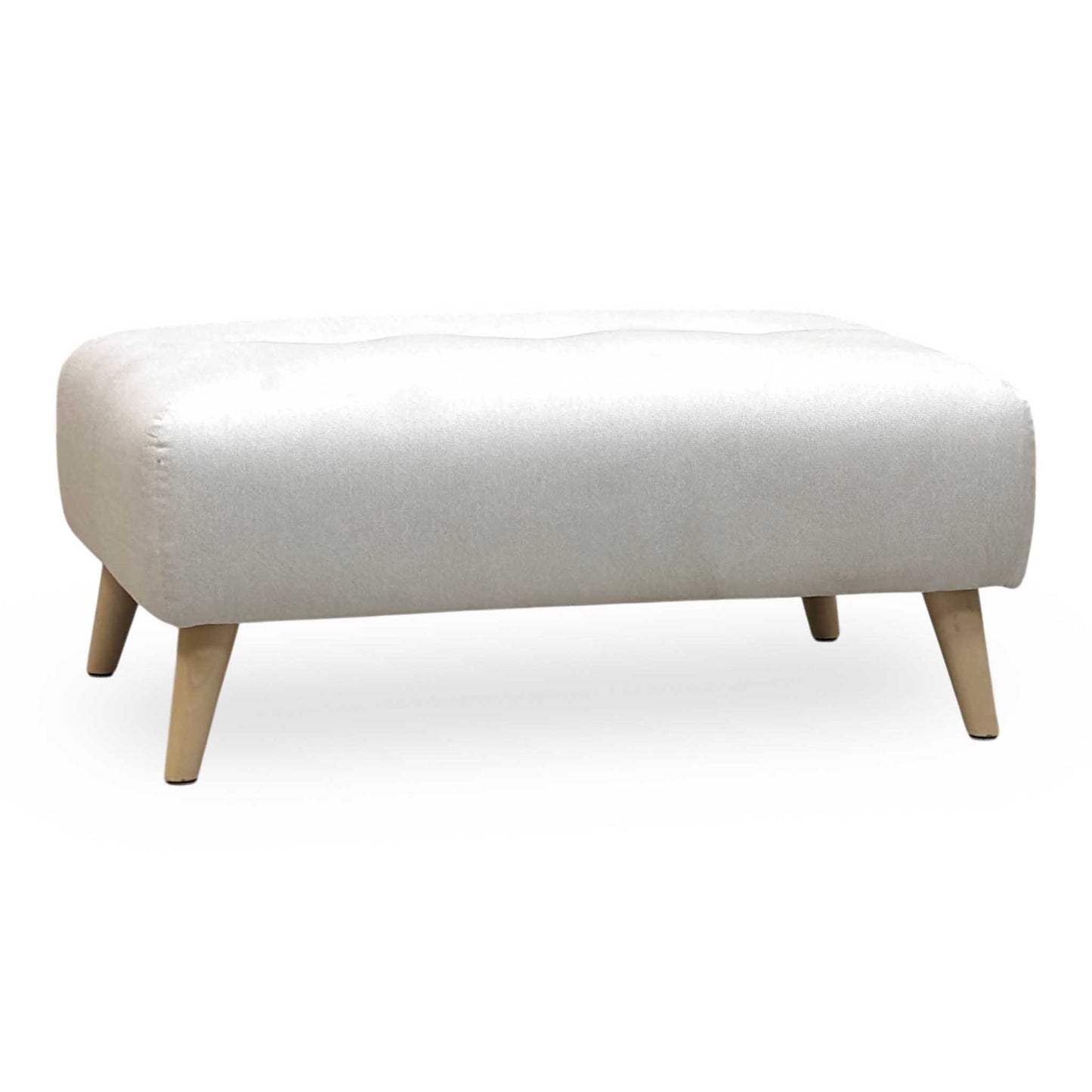 ‘Penny’ Beige Fabric Bench Stool