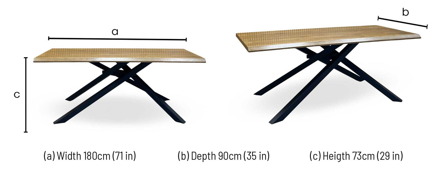 ‘Sapporo' Dark Oak Solid Oak Fixed Dining Table