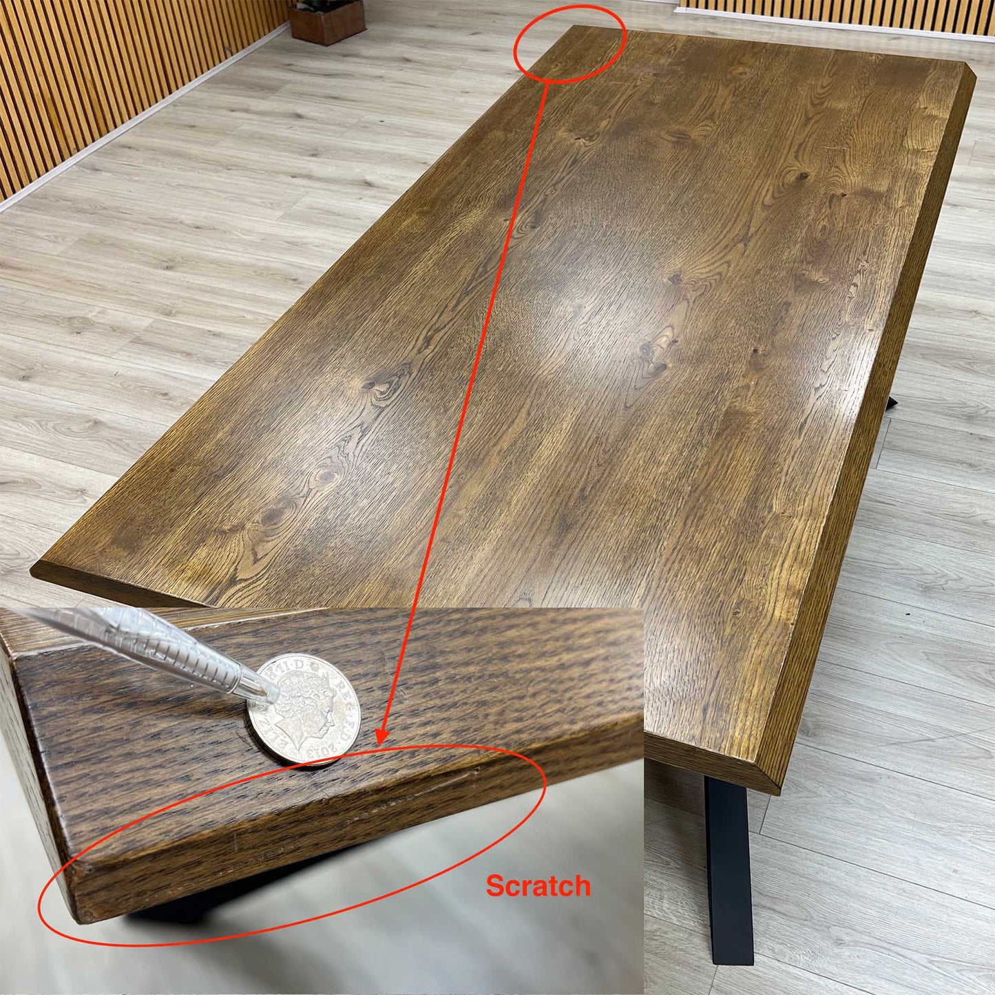 ‘Sapporo' Dark Oak Solid Oak Fixed Dining Table