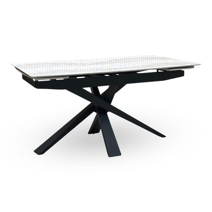 ‘Germain’ Real Marble Top Small Extending Dining Table