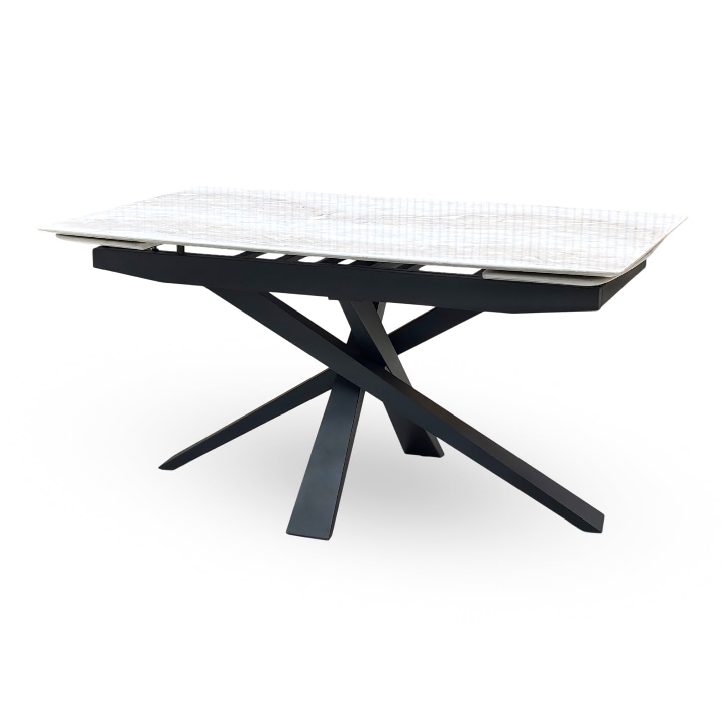 ‘Germain’ Real Marble Top Small Extending Dining Table