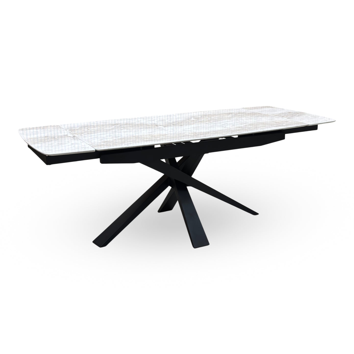 ‘Germain’ Real Marble Top Small Extending Dining Table